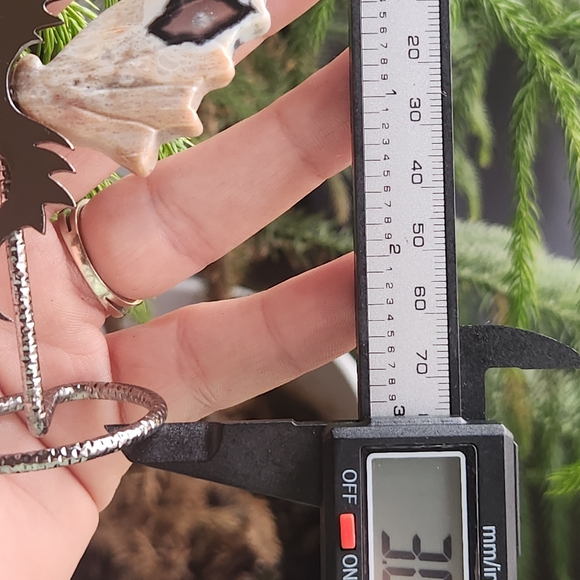 Volcano Agate Dragon Wings On Metal Stand. Crystal Decor - Picture 6 of 6